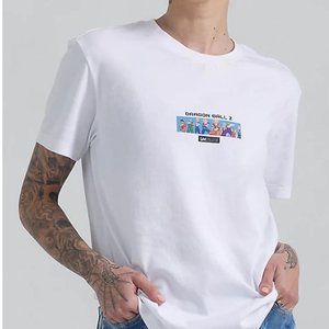 UNISEX LEE AND DRAGON BALL Z USUAL SUSPECTS TEE IN WHITE-XXL